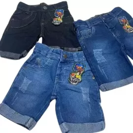 Kit Bermuda Jeans Infantil 3 Peas